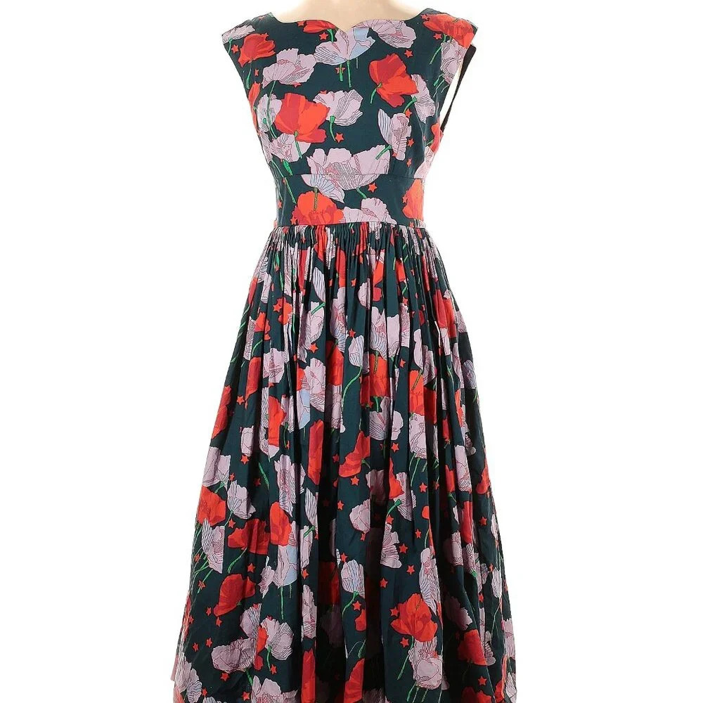 Modcloth "Fabulous Fit and Flare" in Tulips - Picture 3 of 5